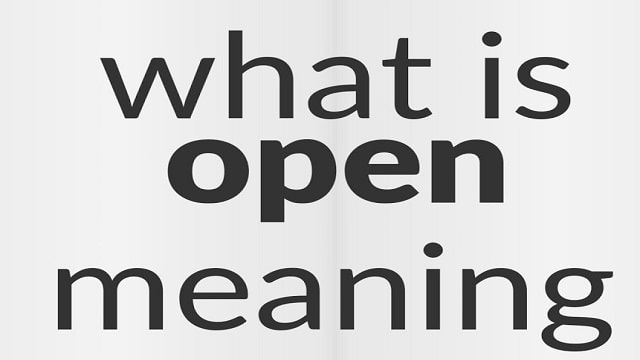 Opening Meaning