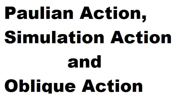 Paulian Action, Simulation Action and Oblique Action